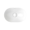 Aluca Pill Ceramic Semi-Inset Basin, Gloss White