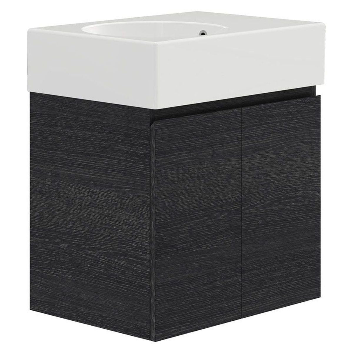 Reba Ensuite Door 600 Left Bowl Wall Hung Vanity