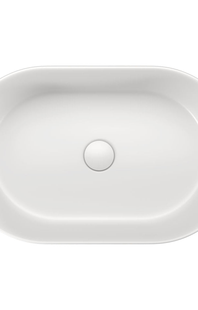 Aluca Pill Above Counter Basin, Matte White