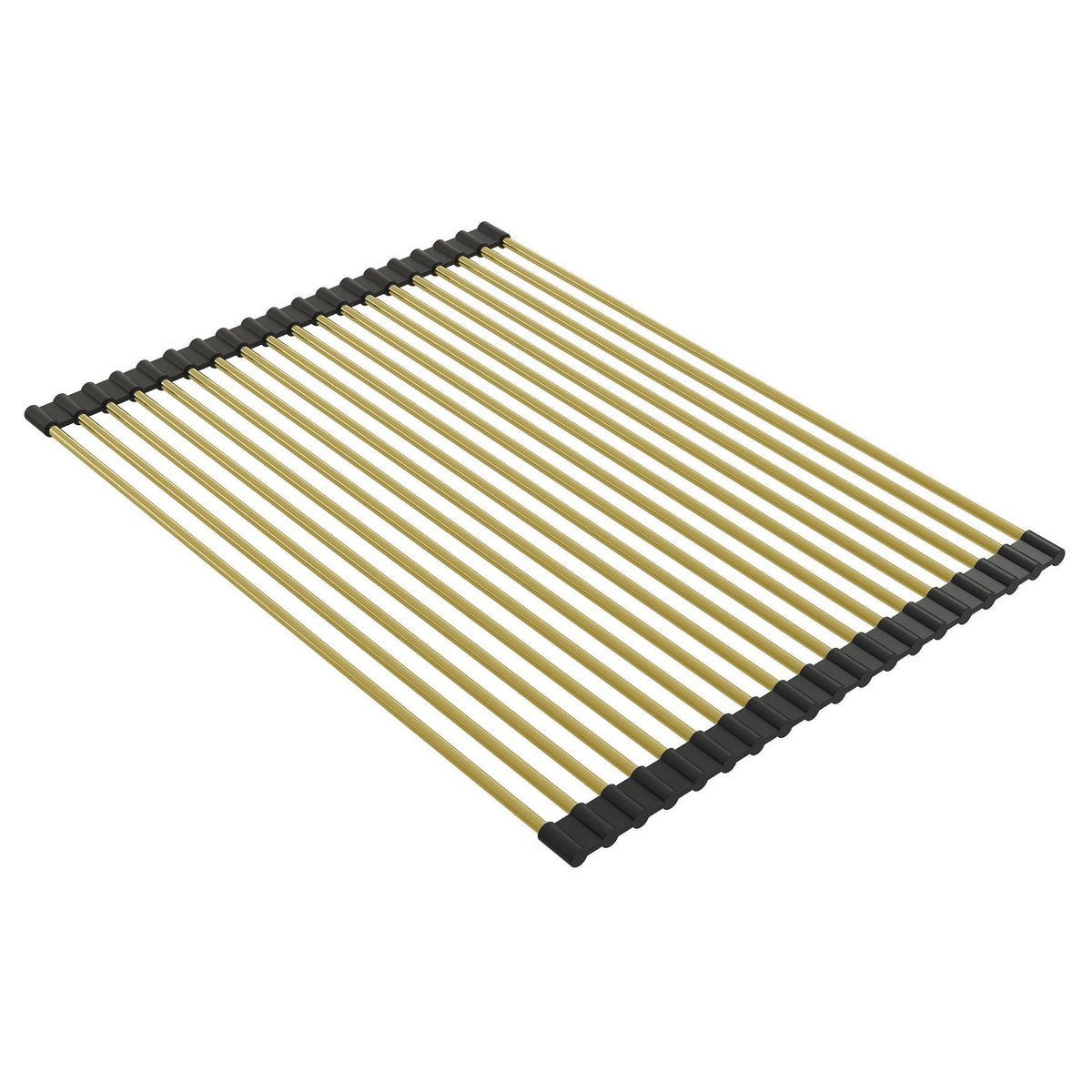 43X32 Sink Roller Mat Drainer - Brushed Brass