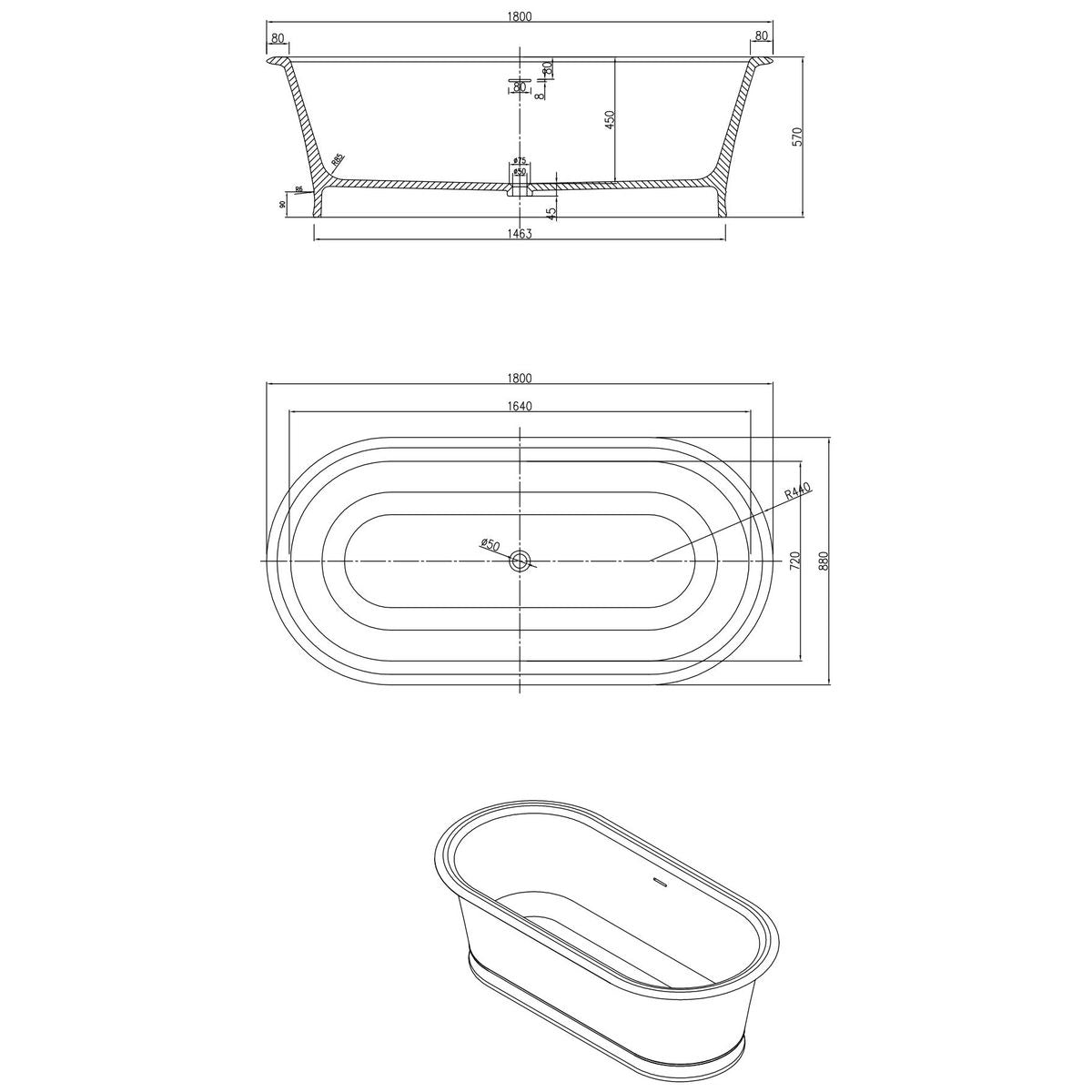 Rome Freestanding Bathtub