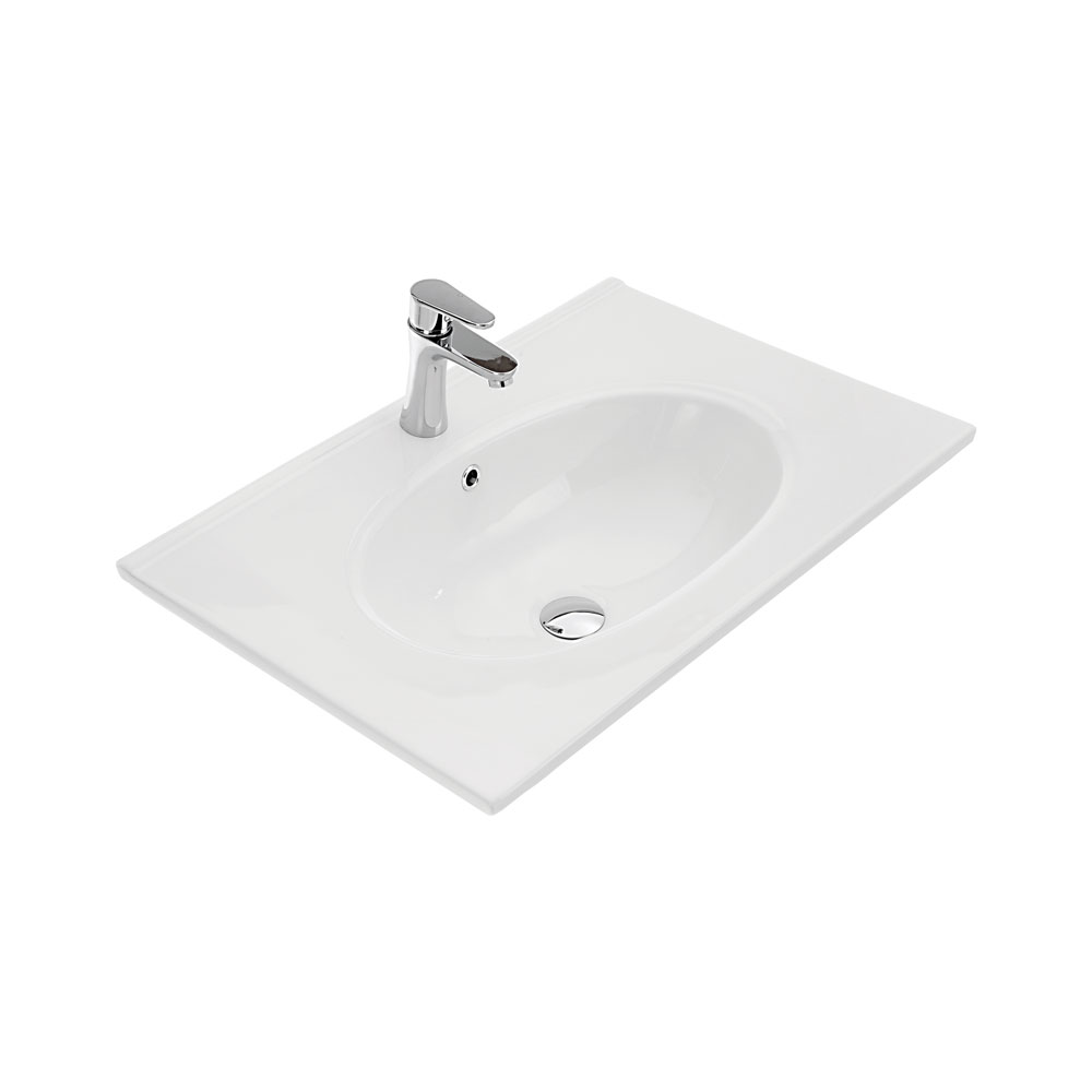 Rotondo Full Depth Ceramic Basin-Top 600 - 1 Tap Hole
