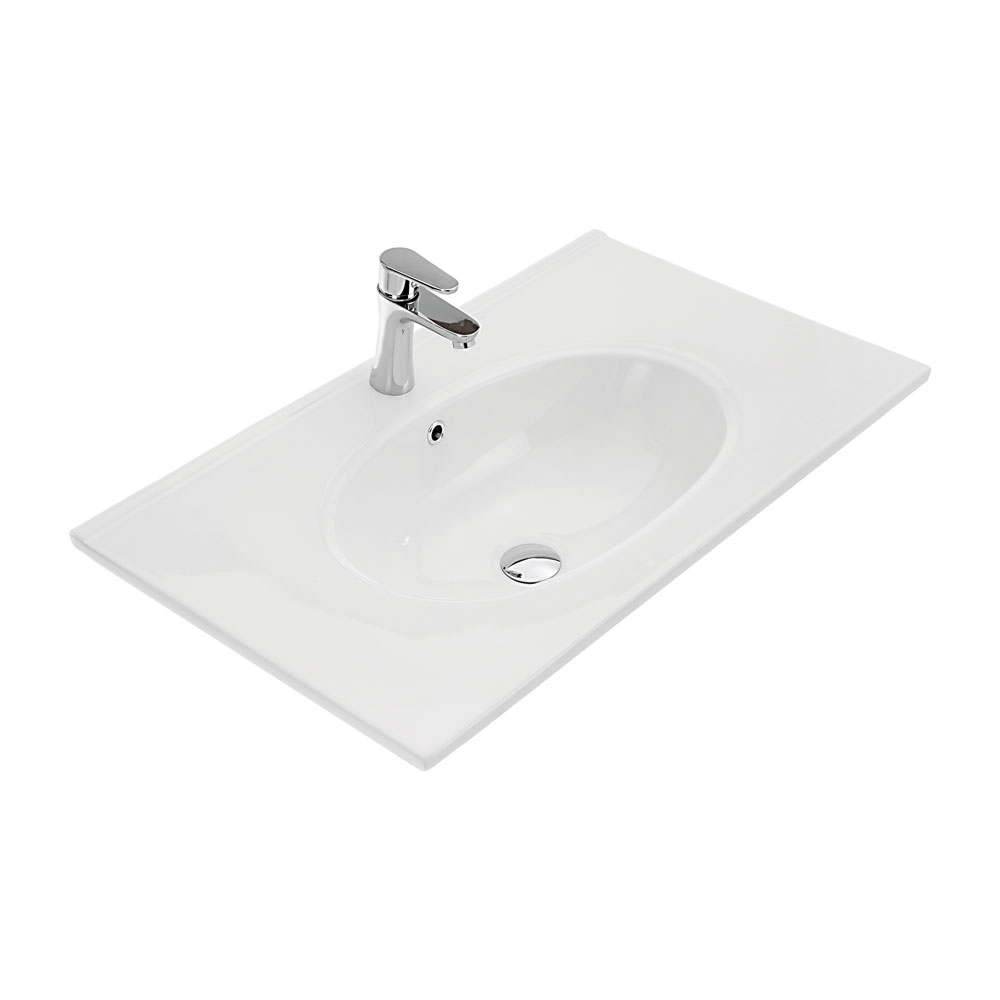 Rotondo Full Depth Ceramic Basin-Top 750 - 3 Tap Holes