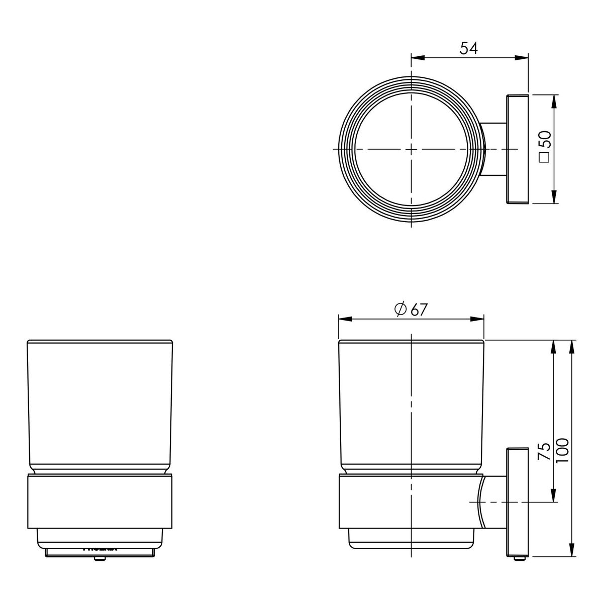Radii Tumbler & Holder Square