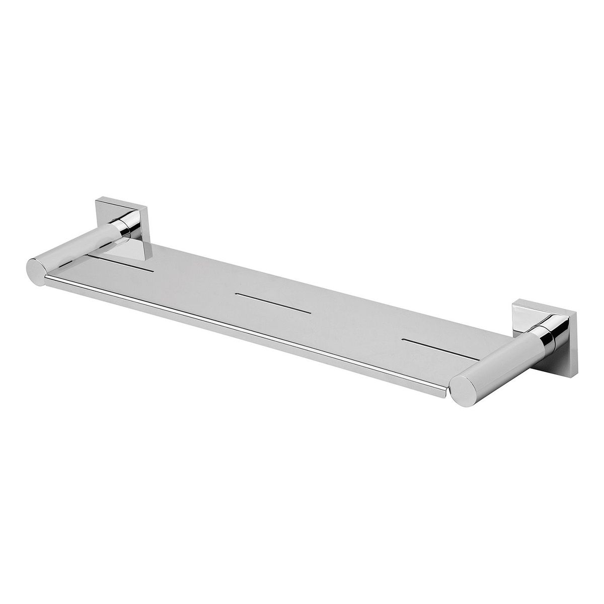 Radii Metal Shelf Square Plate - Chrome