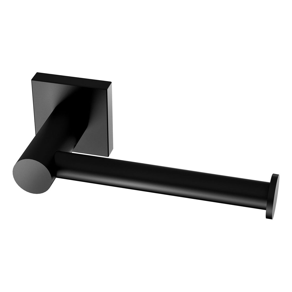 Radii Toilet Roll Holder Square Plate - Matte Black