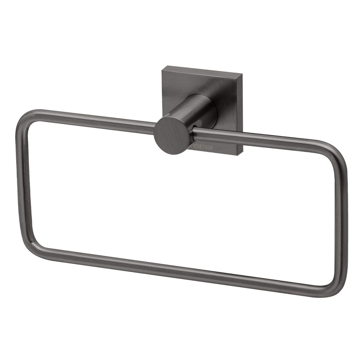 Radii Hand Towel Holder Square Plate - Brushed Carbon