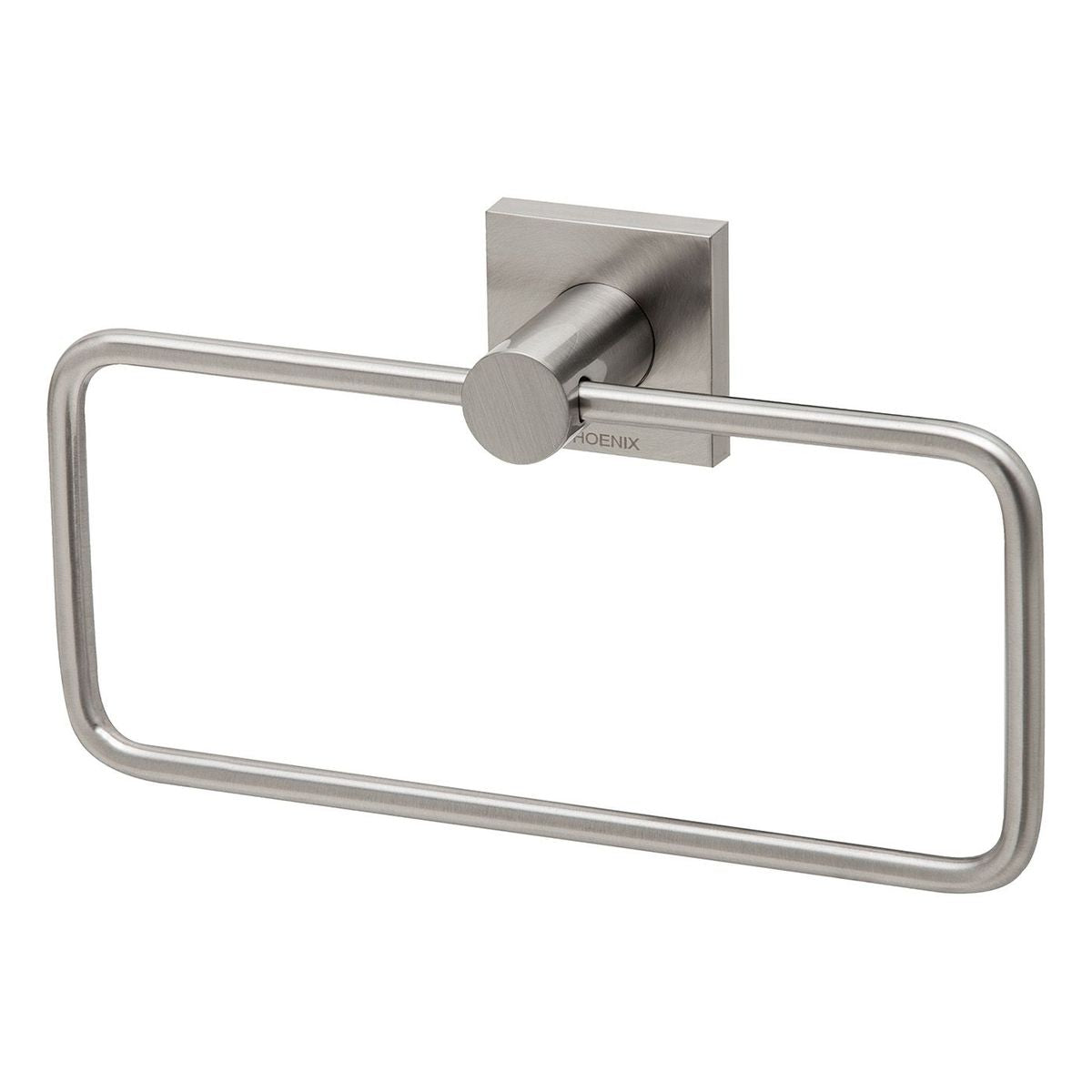 Radii Hand Towel Holder Square Plate - Brushed Nickel