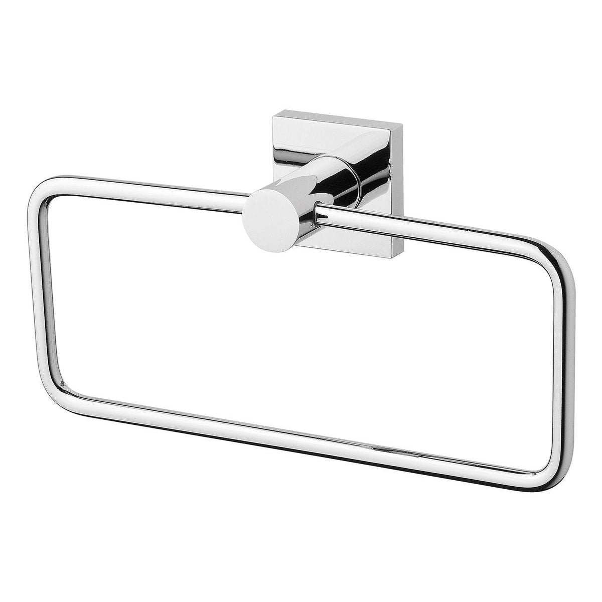 Radii Hand Towel Holder Square Plate - Chrome