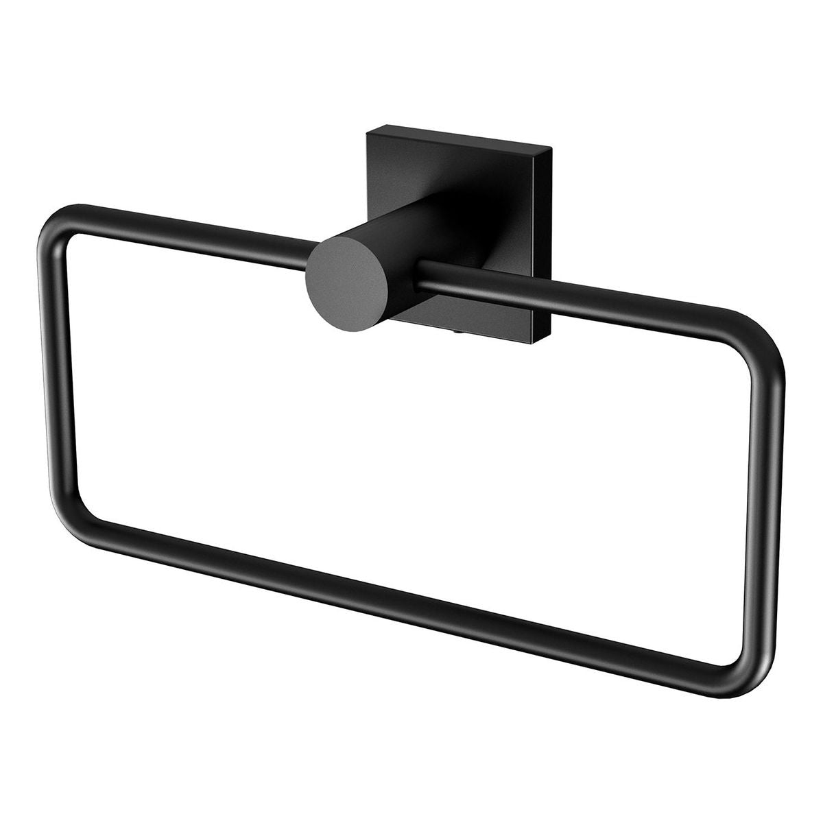 Radii Hand Towel Holder Square Plate - Matte Black