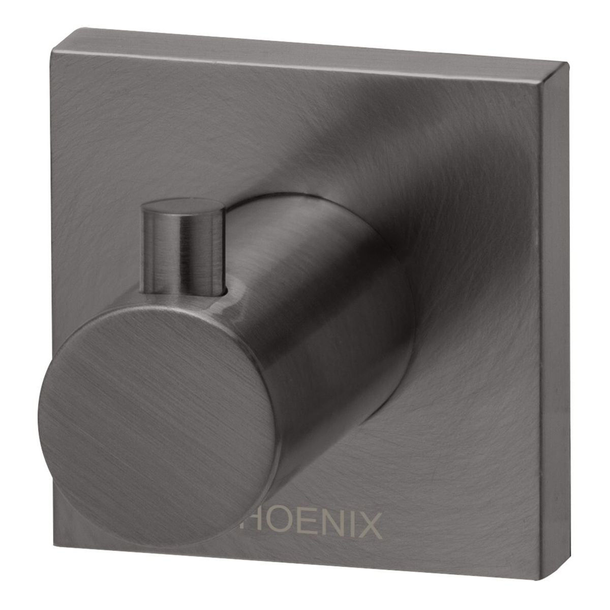 Radii Robe Hook Square Plate - Brushed Carbon