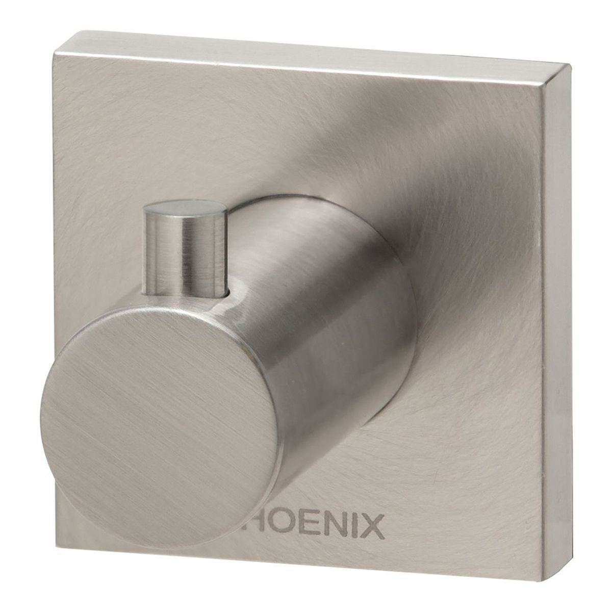 Radii Robe Hook Square Plate - Brushed Nickel
