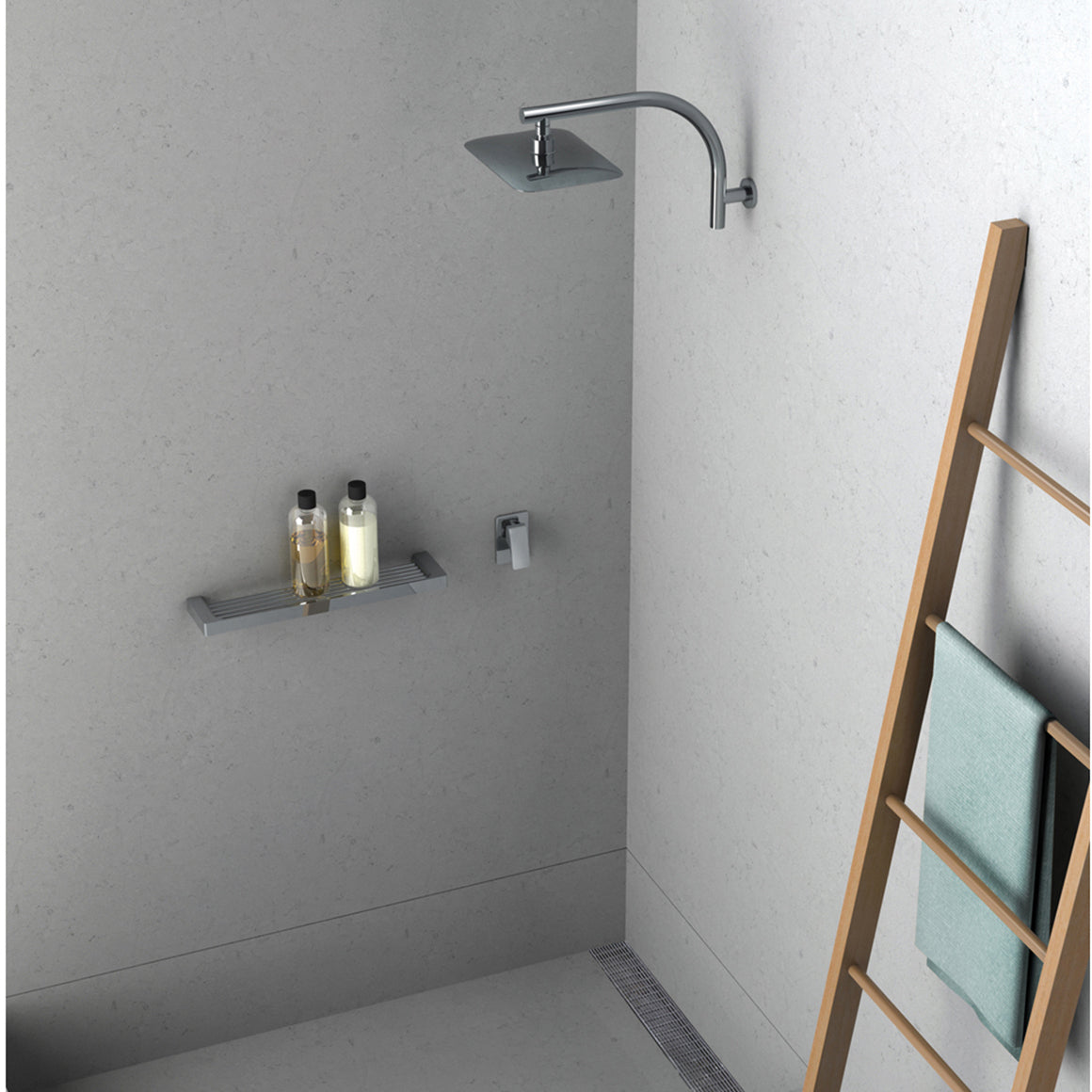 Rush High-Rise Shower Arm - Chrome