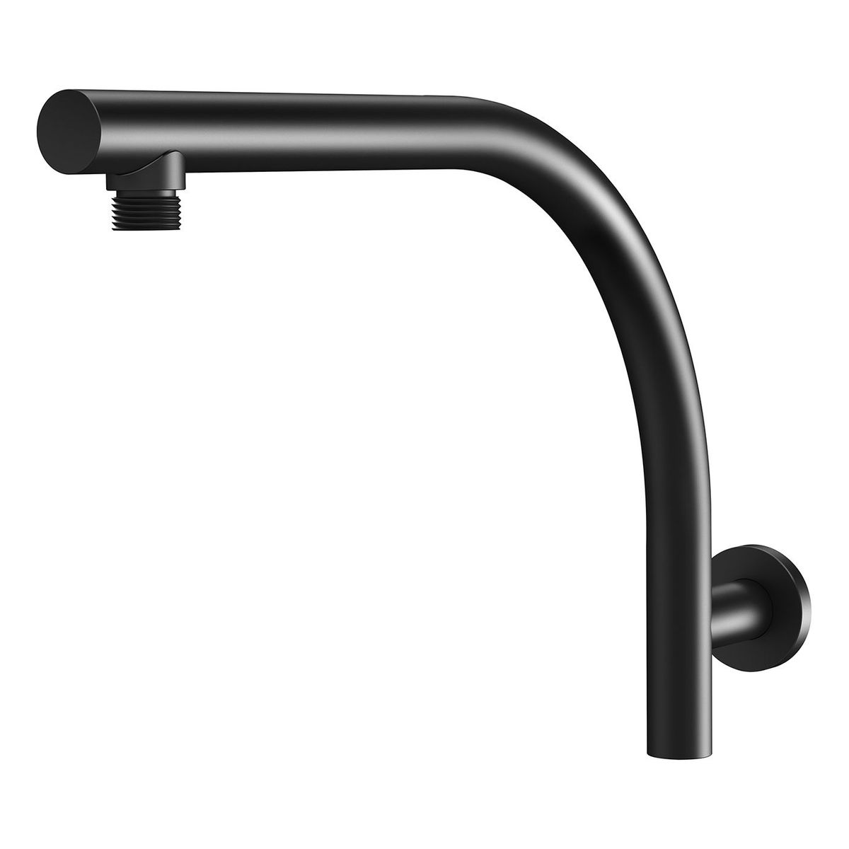 Rush High-Rise Shower Arm - Matte Black