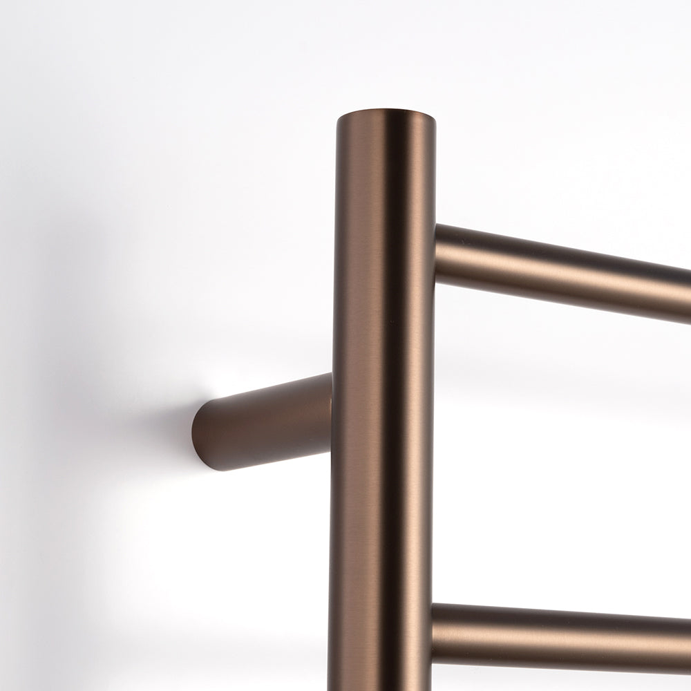 Radiant Sunset Bronze 600 X 800mm Round Heated Towel Rail Right