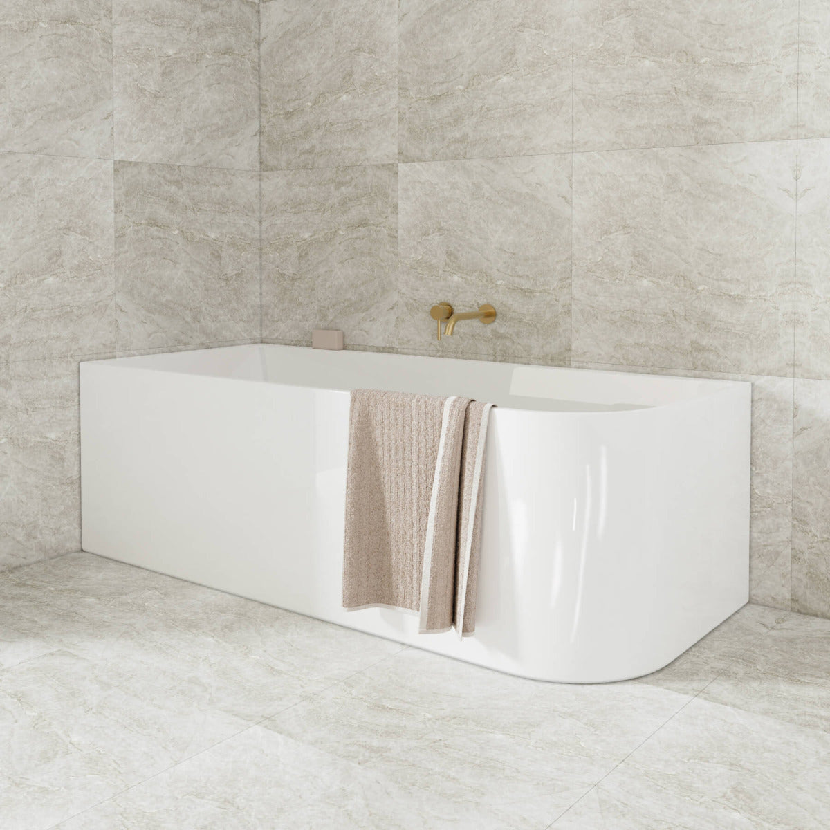 Calm 1400mm Left Corner Freestanding Bath