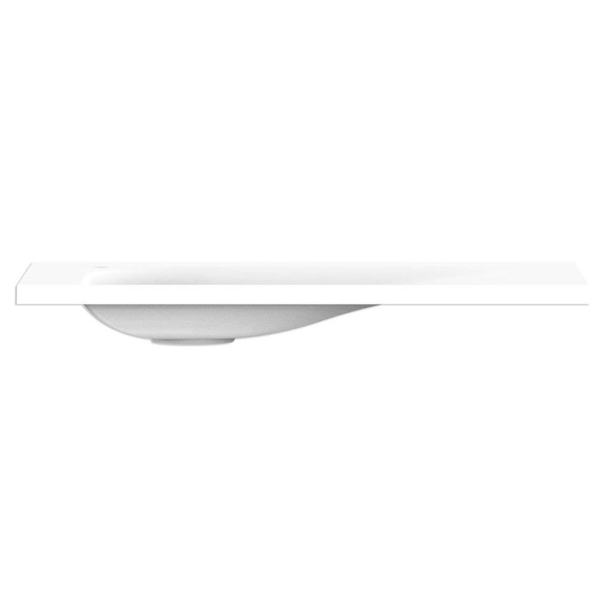Drift Solid Surface Top 900mm Left Bowl in Gloss White