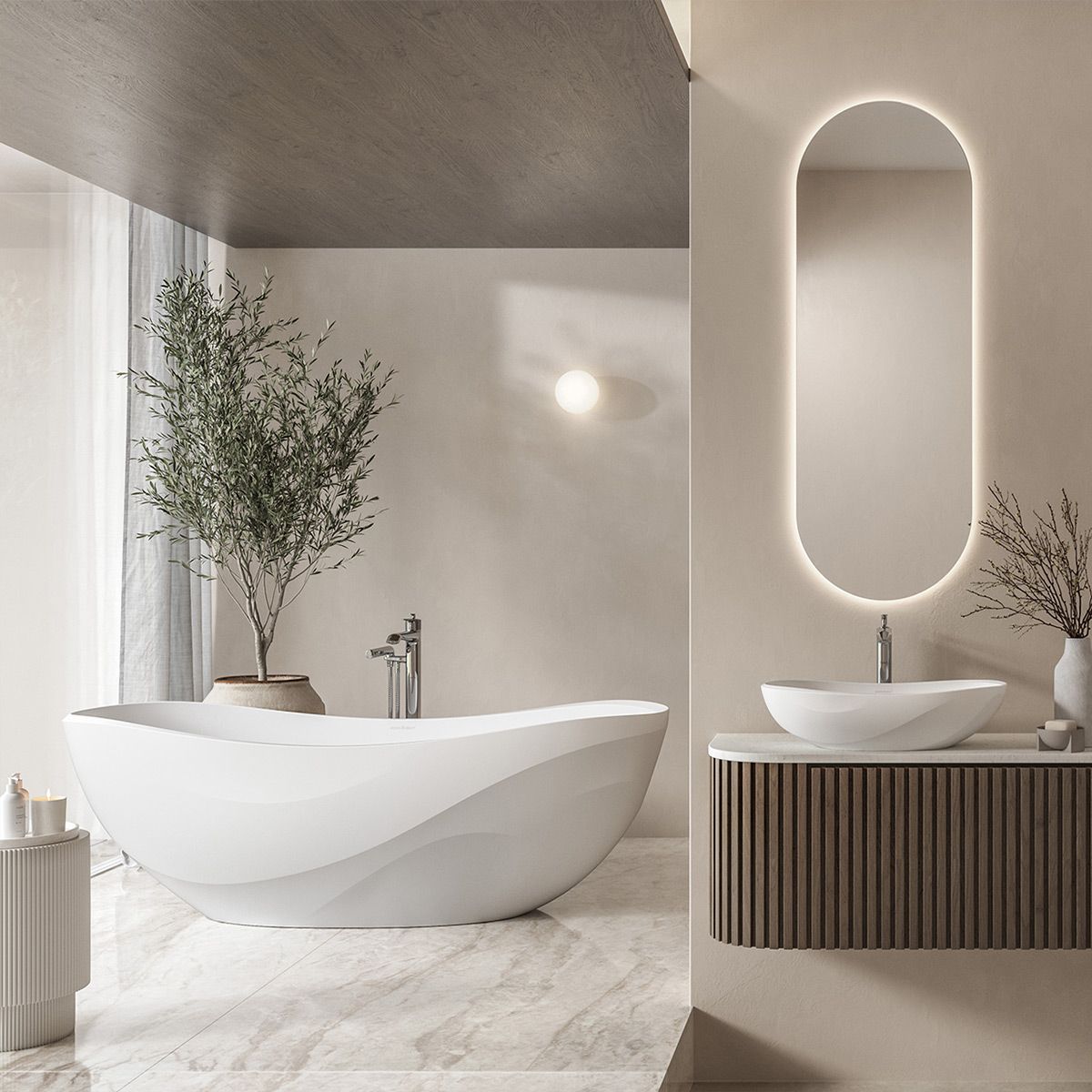 Victoria + Albert Seros 1650 Bath, Matte White