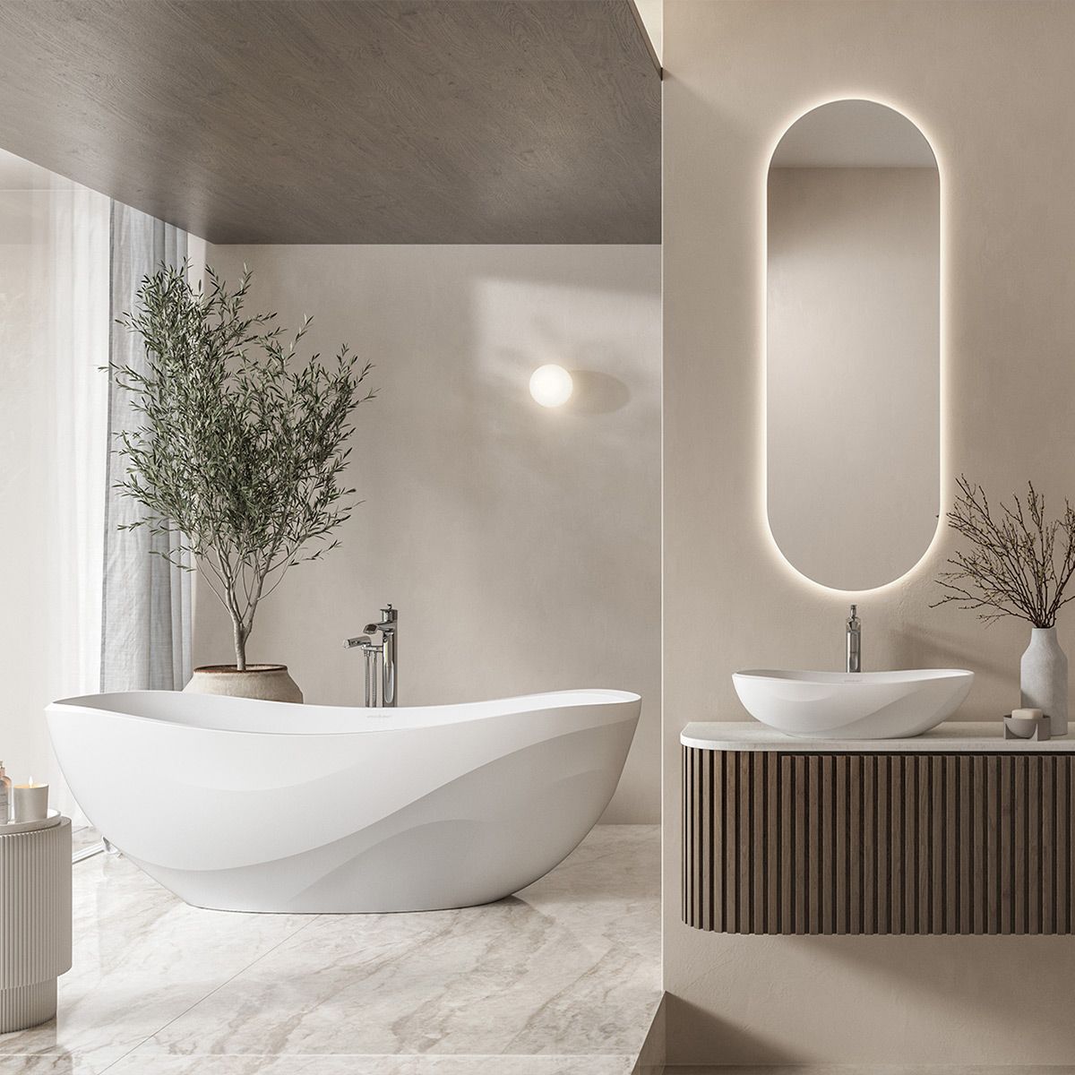 Victoria + Albert Seros 1800 Bath, Matte White