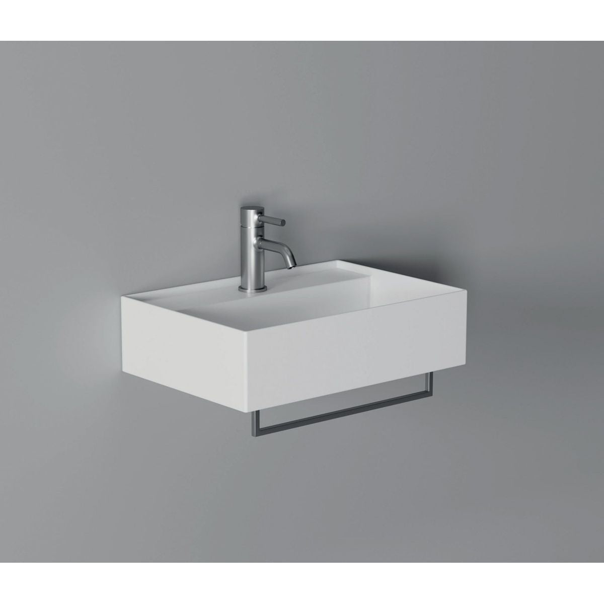 Studio Bagno Shard X Mini Bench/Wall Basin - 1 Taphole, Gloss White