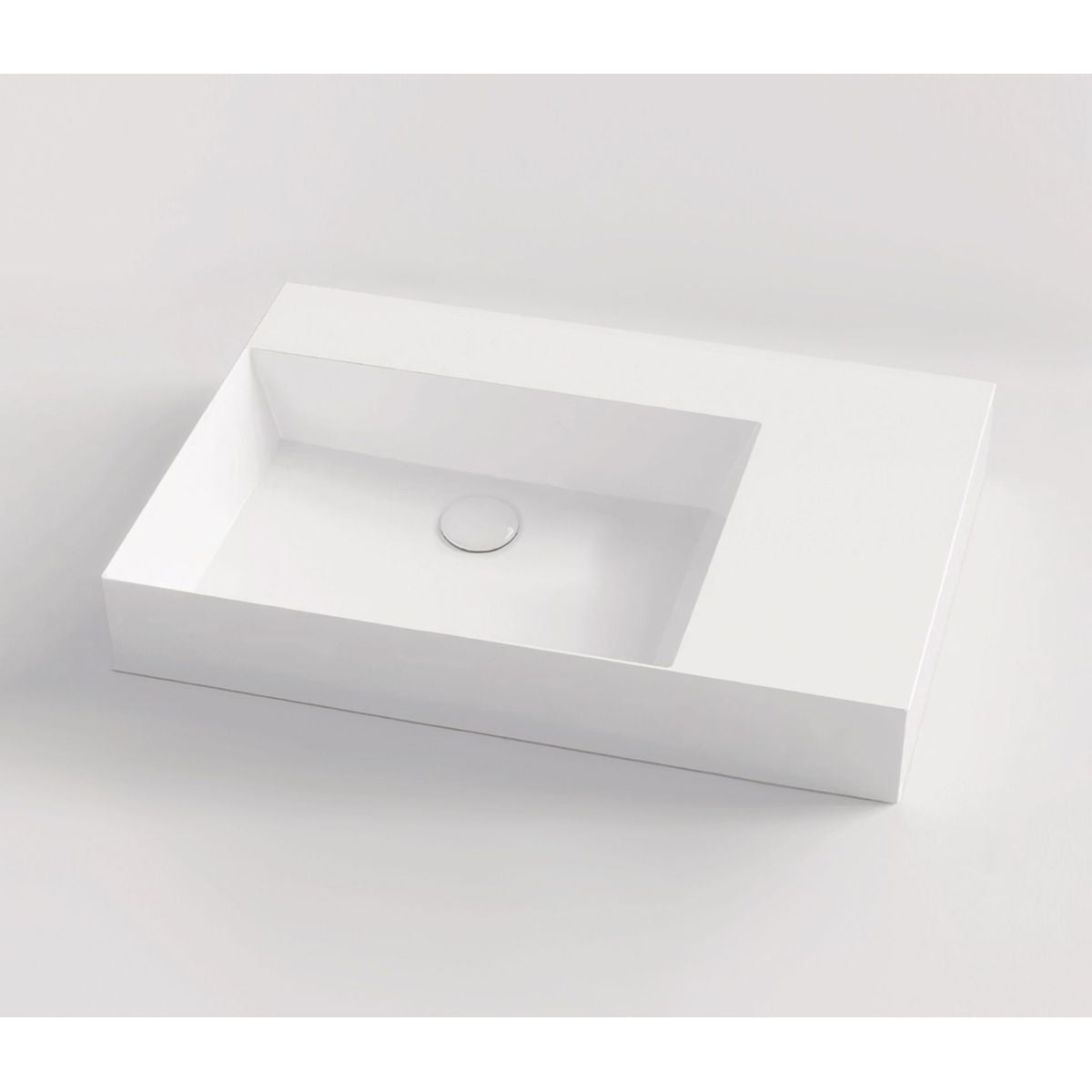 Studio Bagno Shard 81 X Plan Basin - Left Bowl, 2 Tapholes