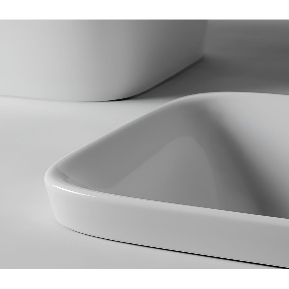 Studio Bagno Soul 2 Inset Basin - No Taphole, Gloss White