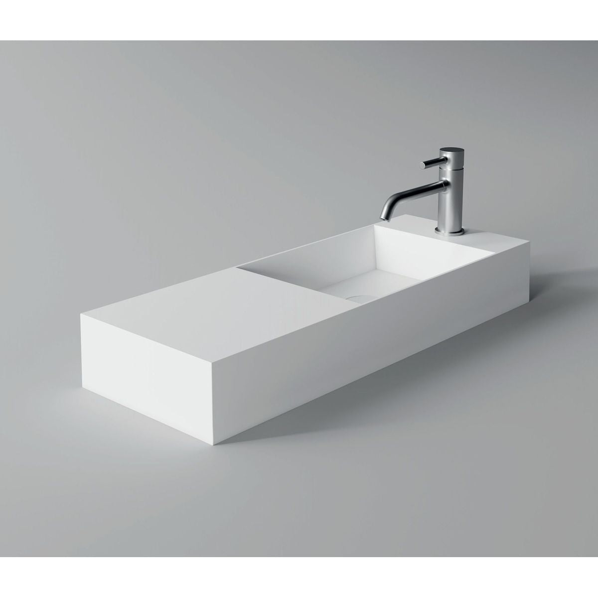 Studio Bagno Spy 75 Bench/Wall Basin - No Taphole, Matte White