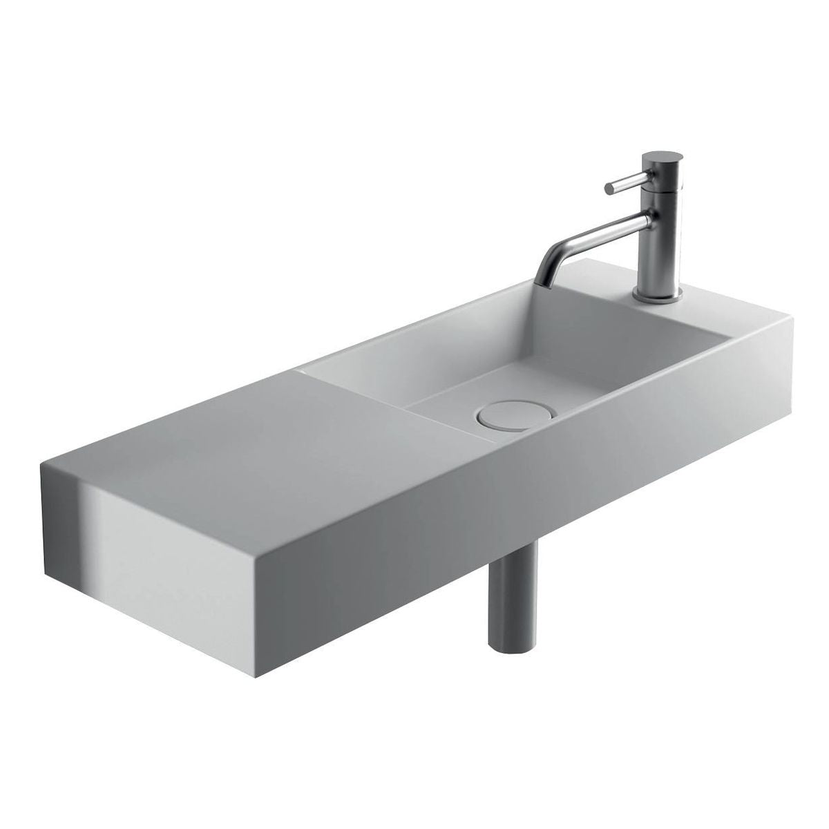 Studio Bagno Spy 75 Bench/Wall Basin - 1 Taphole, Matte White