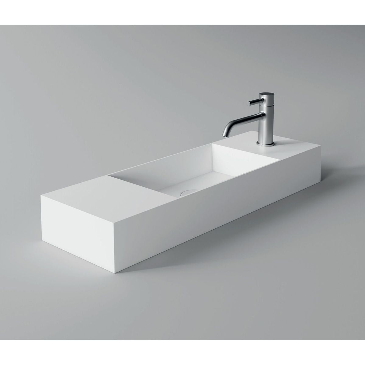 Studio Bagno Spy 80 Bench/Wall Basin - No Taphole, Matte White