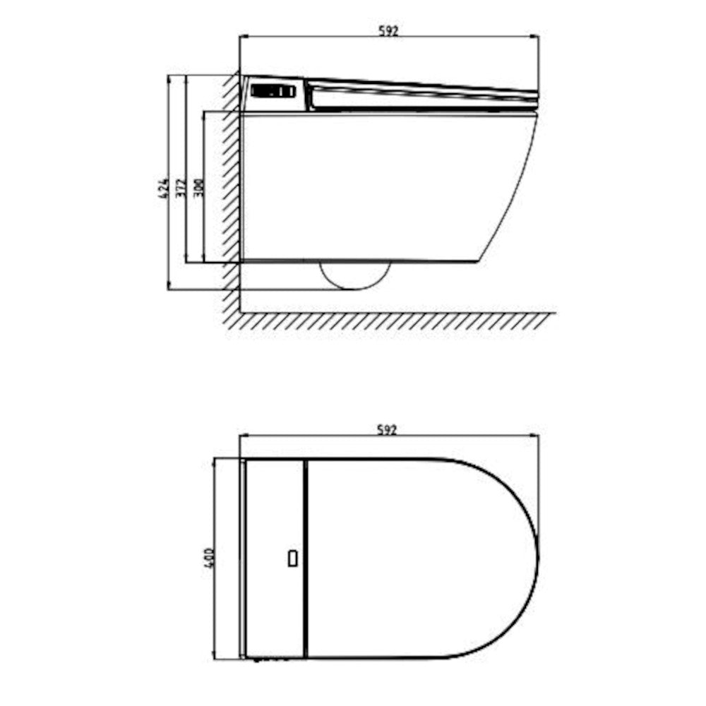 Sesto Inwall Cistern Wall Hung Pan