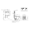 Autolux Inwall Cistern Floor Pan Smart Toilet With Matte White Flush Plate
