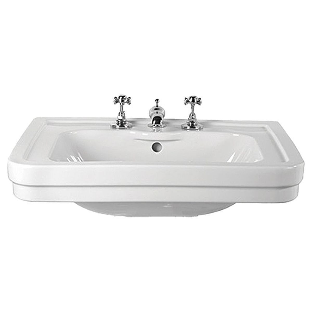 Stafford 58 x 45 Wall Hung Basin, 3 Taphole