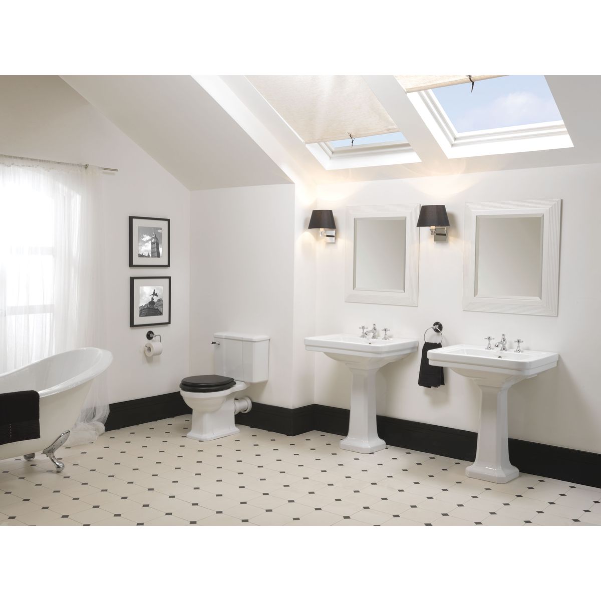 Stafford 62X50 Basin & Pedestal - 3 Taphole