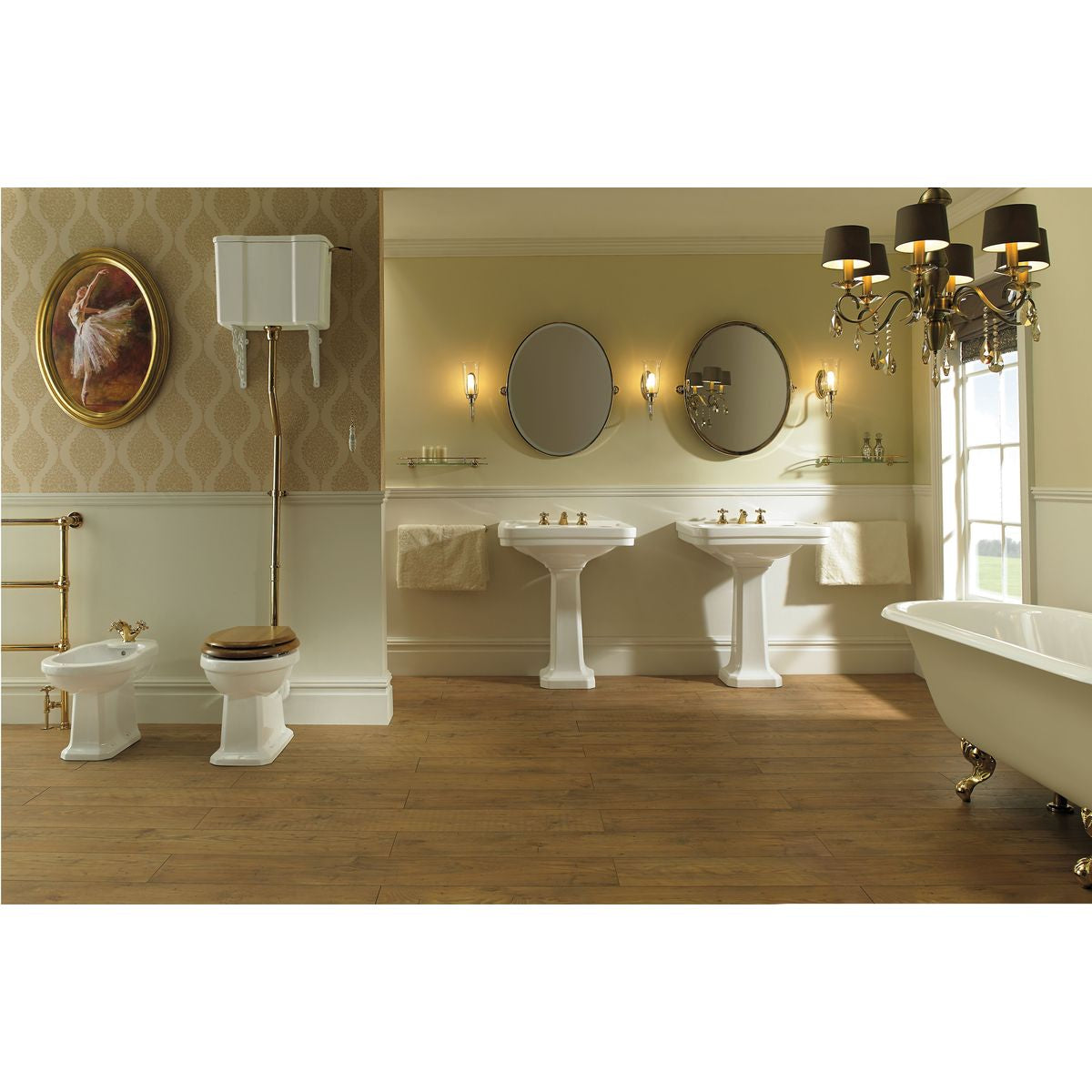 Stafford 62X50 Basin & Pedestal - 3 Taphole