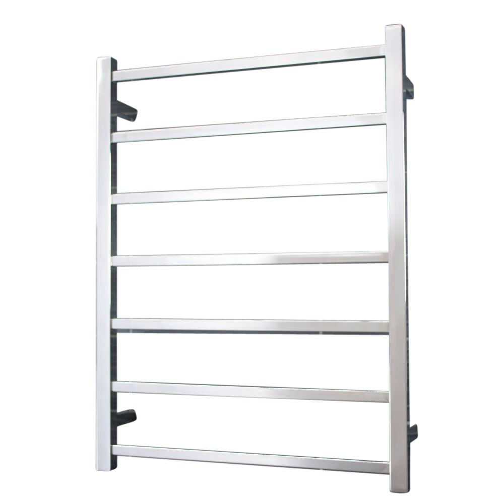 Square Heated Towel Rail STR01RIGHT Mirror Polished