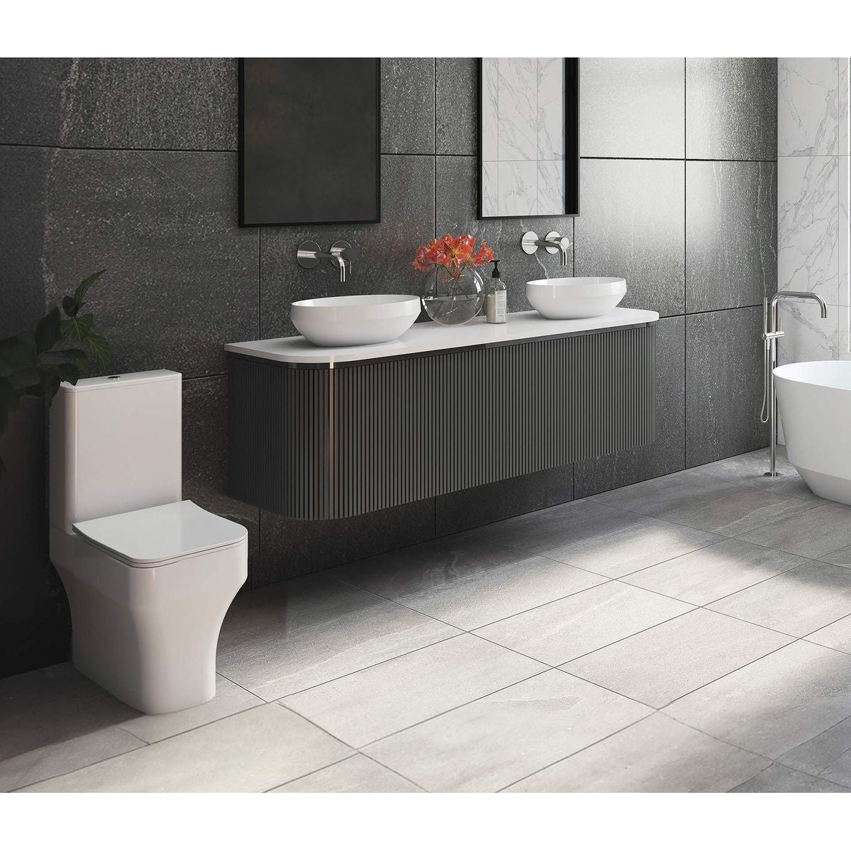 Studio Bagno Synthesis Eco Rimless Suite - Matte White