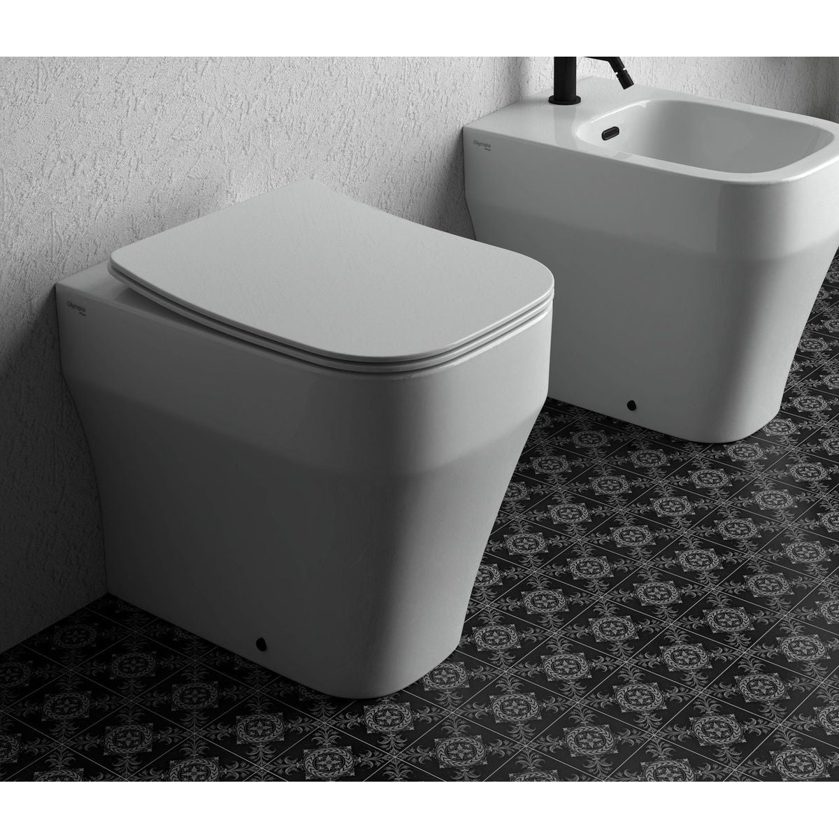Studio Bagno Synthesis Eco Rimless Wall Faced Toilet - Matte White
