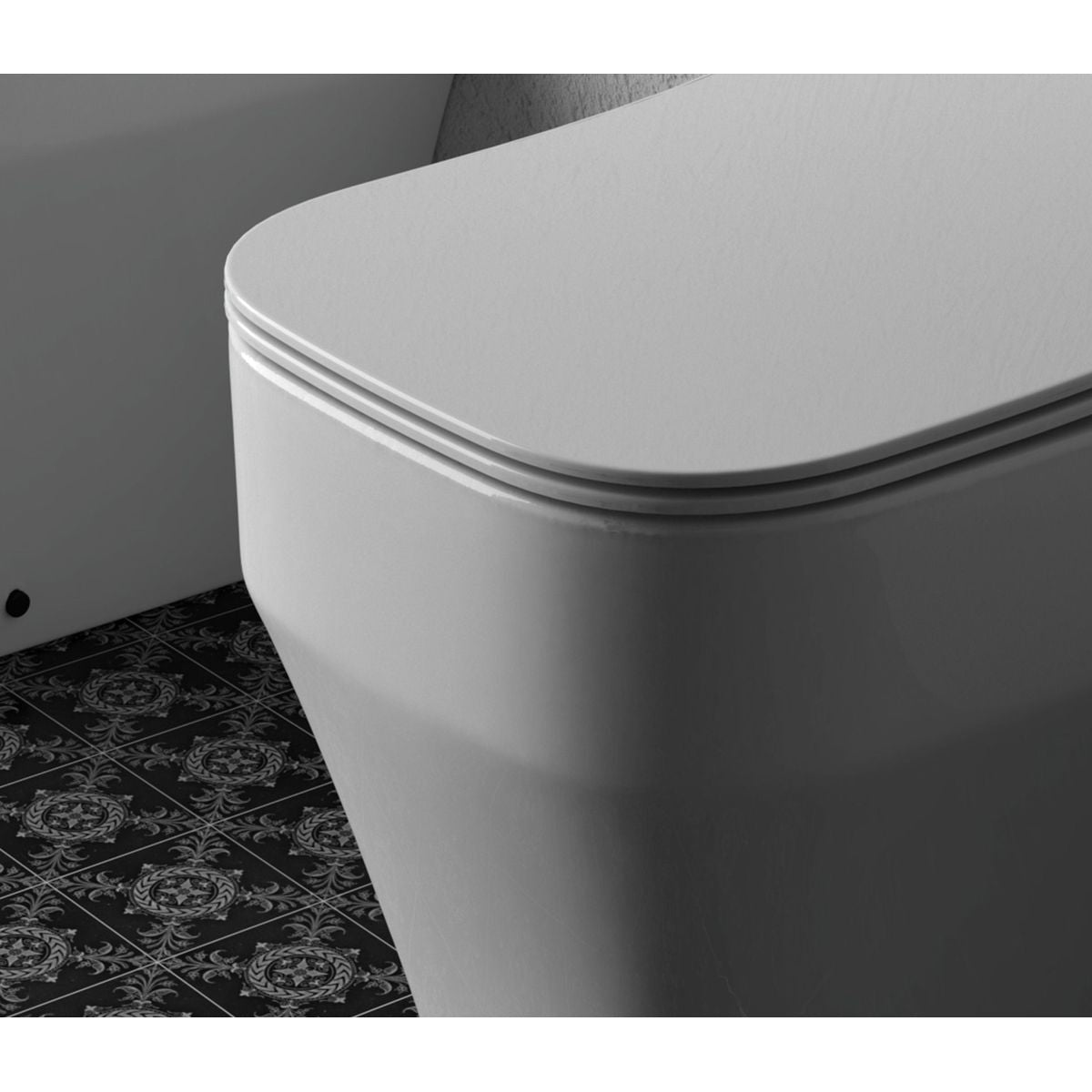 Studio Bagno Synthesis Eco Rimless Wall Faced Toilet - Matte White