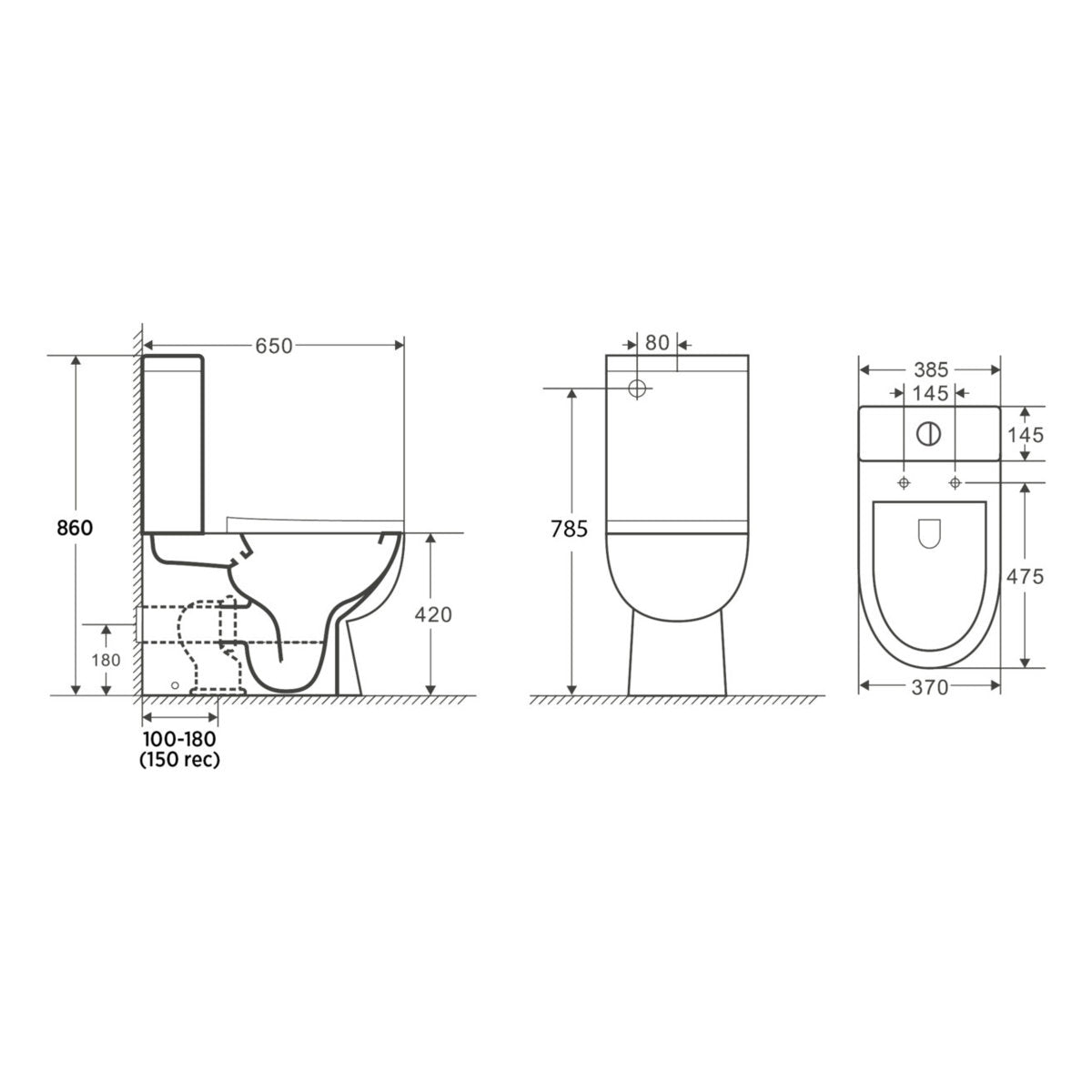 Seima Syros Wall Faced Toilet Suite