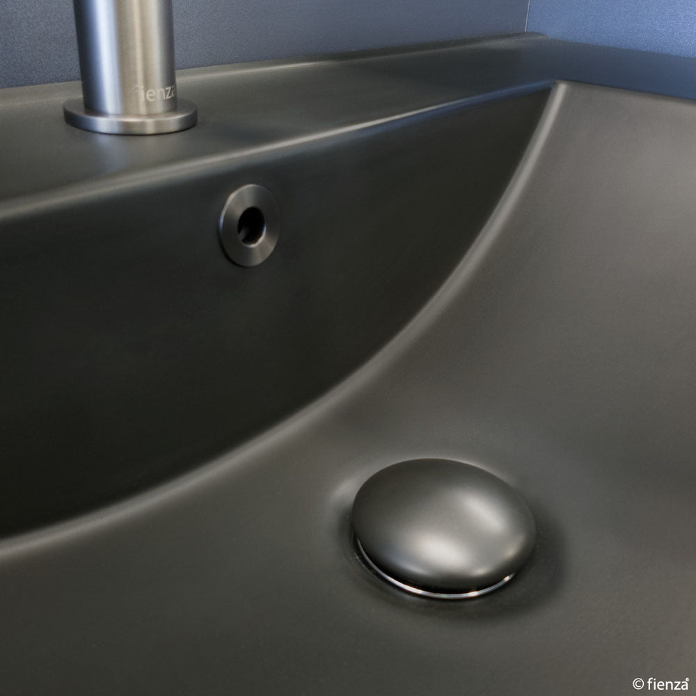 Dolce Matte Black Full Depth Ceramic Basin-Top 1200 - 3 Tap Holes