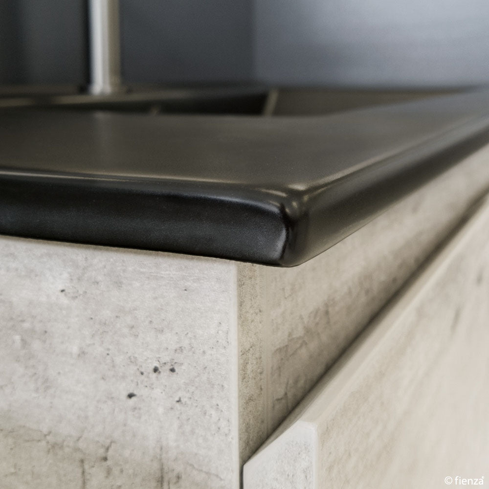 Dolce Matte Black Full Depth Ceramic Basin-Top 750 - 3 Tap Holes