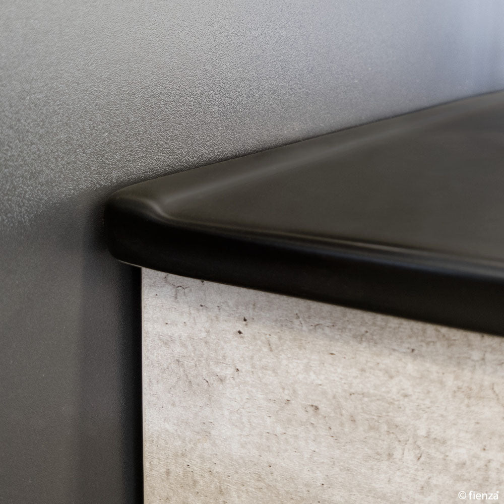 Dolce Matte Black Full Depth Ceramic Basin-Top 750 - 3 Tap Holes
