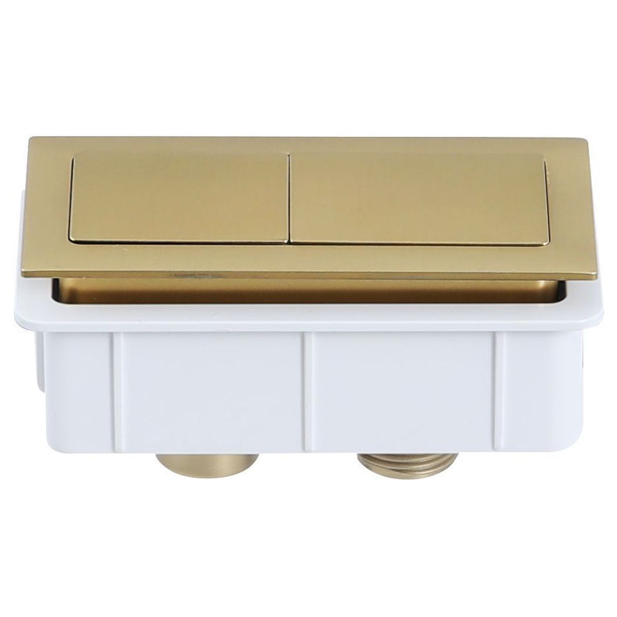 Rectangle Brushed Brass Flush Button