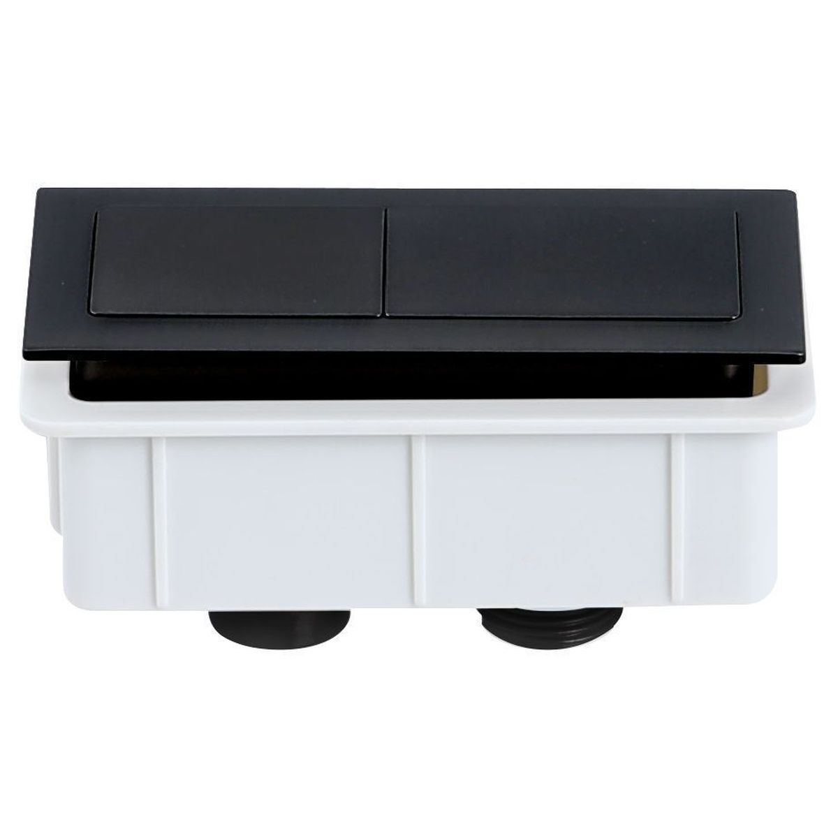Rectangle Matte Black Flush Button