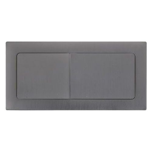 Rectangle Brushed Gunmetal Flush Button