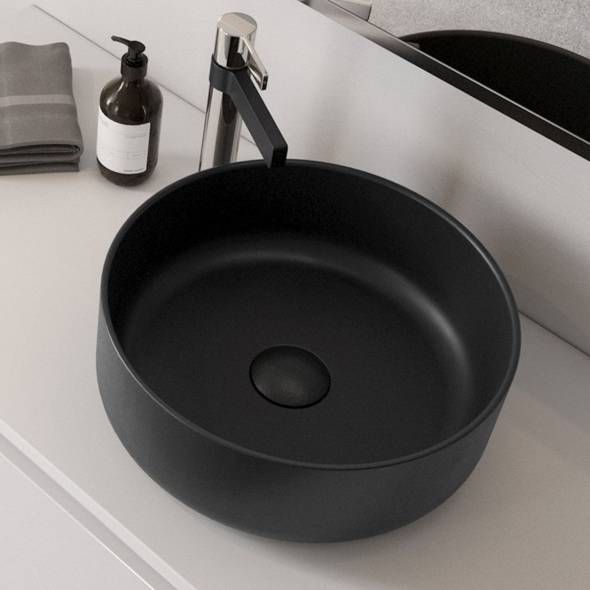 Margot Above Counter Basin in Matte Black