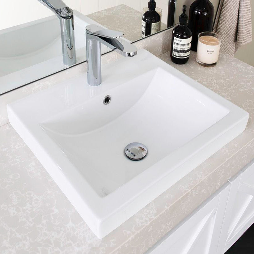 Scoop Semi-Inset Basin in Gloss White