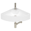 Square Corner Wall Hung Basin in Gloss White
