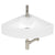 Square Corner Wall Hung Basin in Gloss White