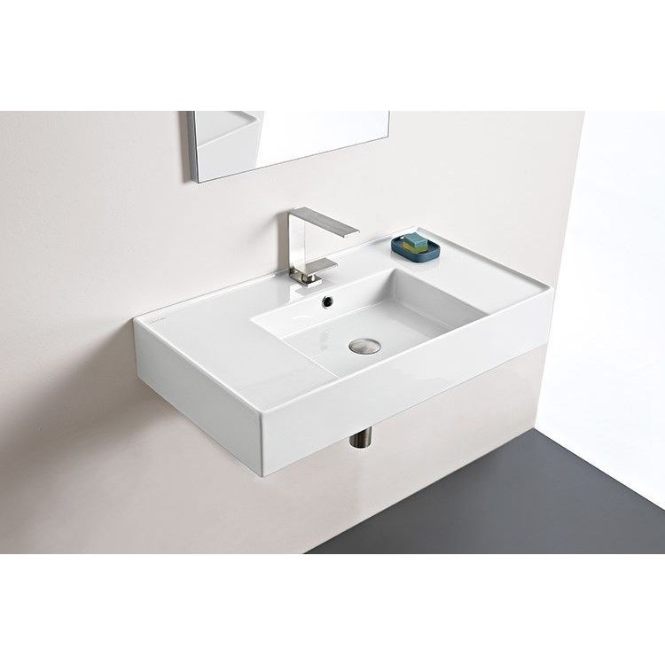 Teorema Wall Basin 800 - No Taphole, Centre